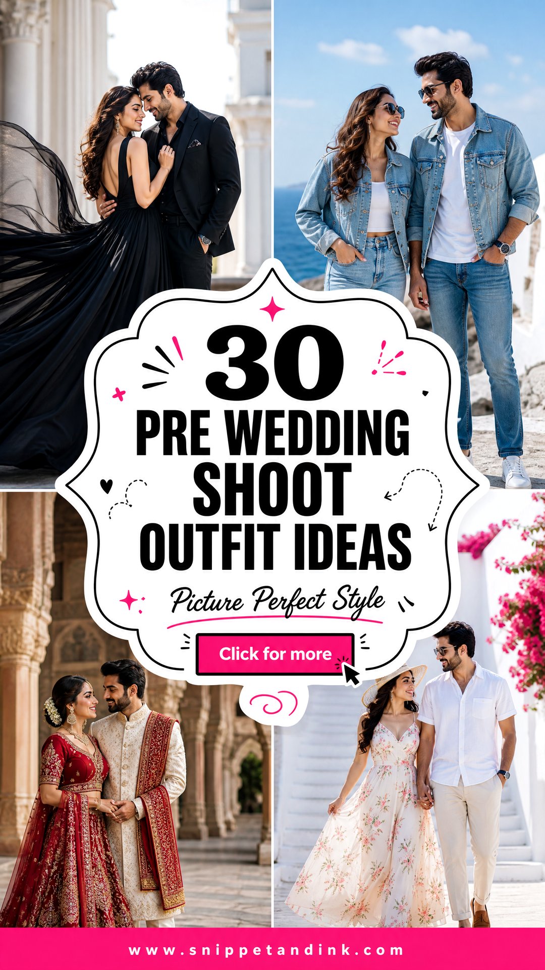 30 Pre Wedding Shoot Outfit Ideas for Picture-Perfect Style - 30 Pre Wedding Shoot Outfit Ideas for Picture-Perfect Style