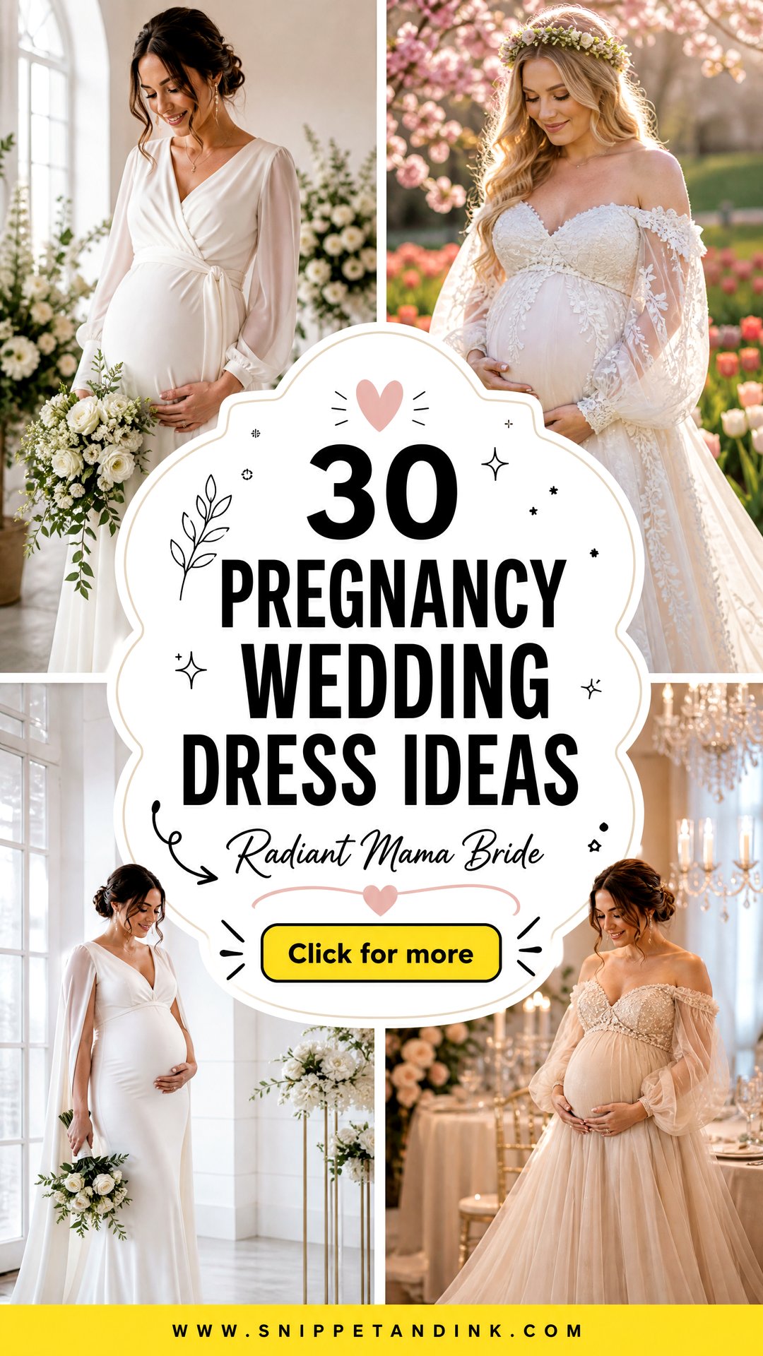 30 Pregnancy Wedding Dress Ideas for Radiant Brides - 30 Pregnancy Wedding Dress Ideas for Radiant Brides