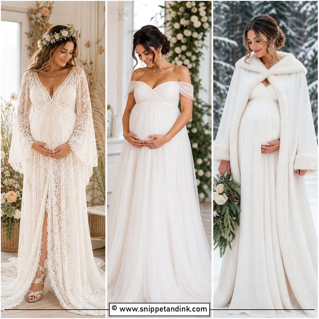 30 Pregnant Bride Ideas for a Radiant Comfortable Look