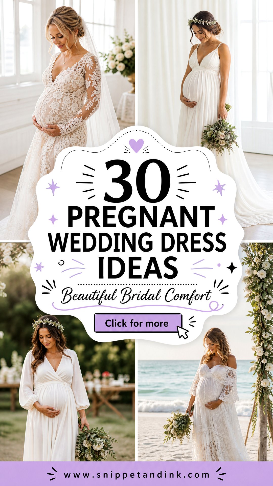 30 Pregnant Wedding Dress Ideas for Beautiful Bridal Comfort - 30 Pregnant Wedding Dress Ideas for Beautiful Bridal Comfort