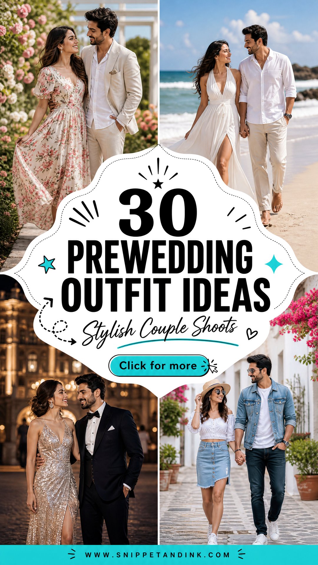 30 Prewedding Outfit Ideas for Stylish Couple Photo Shoots - 30 Prewedding Outfit Ideas for Stylish Couple Photo Shoots
