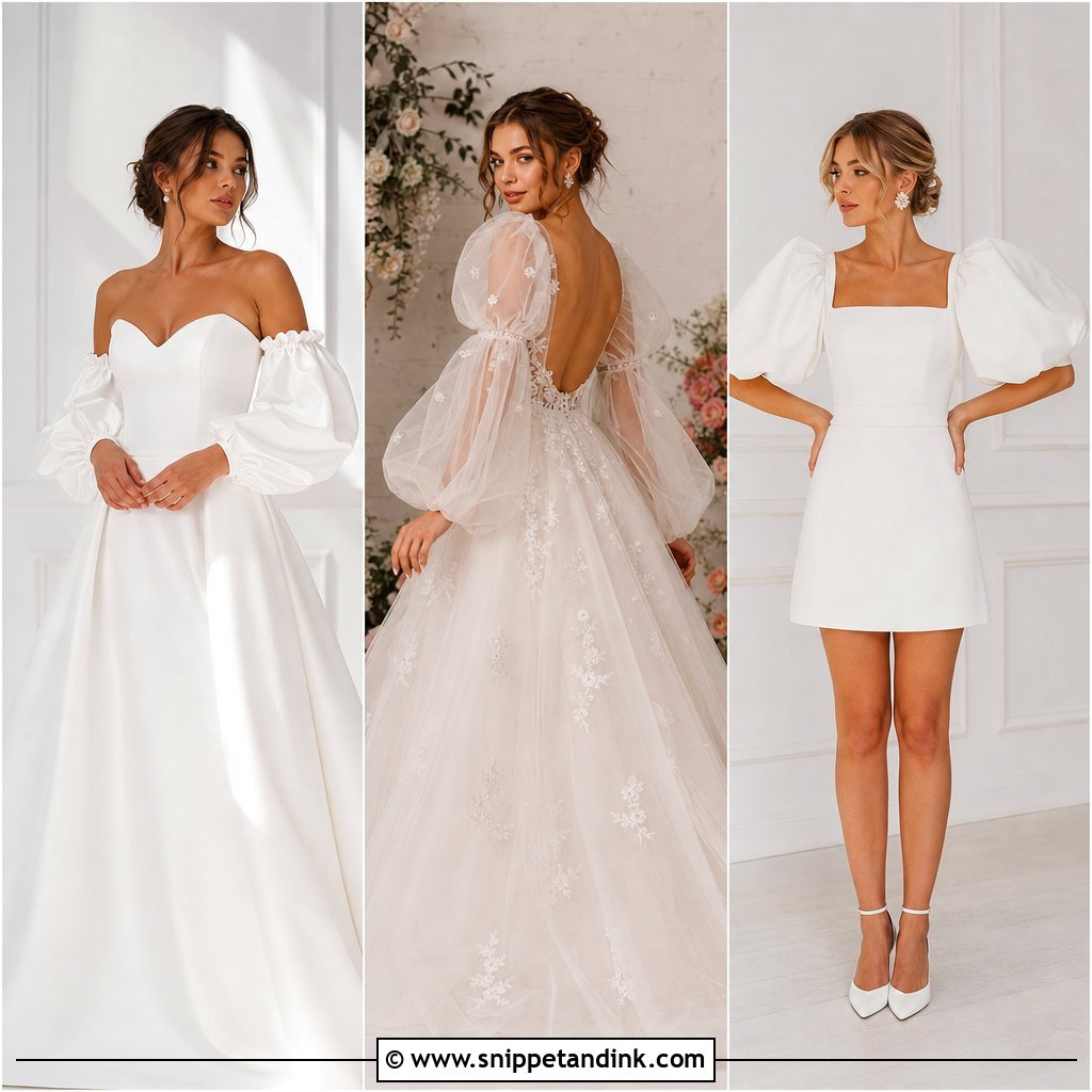 30 Puff Sleeve Wedding Dress Ideas