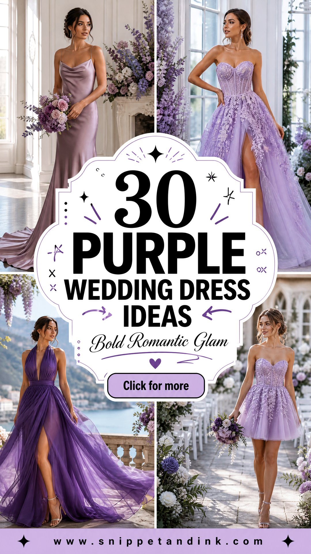 30 Purple Wedding Dress Ideas for Bold Romantic Bridal Glam - 30 Purple Wedding Dress Ideas for Bold Romantic Bridal Glam