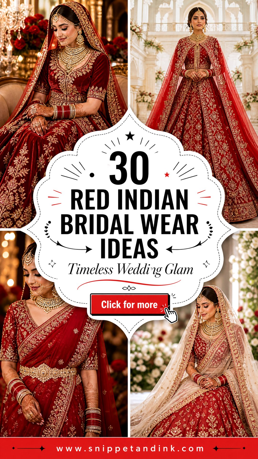 30 Red Indian Bridal Wear Ideas for Timeless Wedding Glam - 30 Red Indian Bridal Wear Ideas for Timeless Wedding Glam