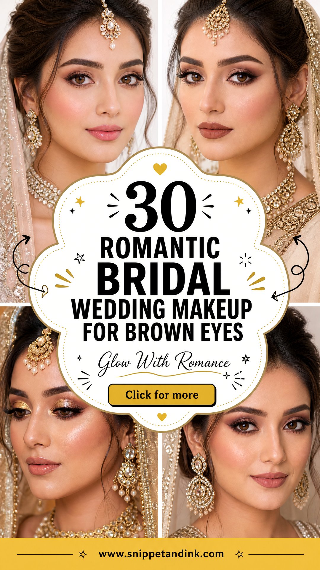 30 Romantic Bridal Wedding Makeup for Brown Eyes to Glow - 30 Romantic Bridal Wedding Makeup for Brown Eyes to Glow