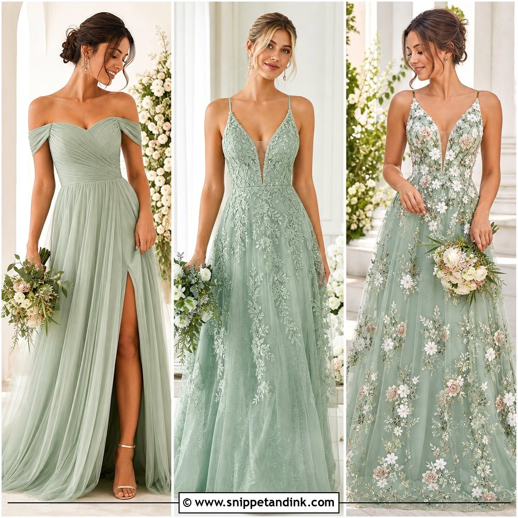 30 Sage Green Wedding Dress Ideas