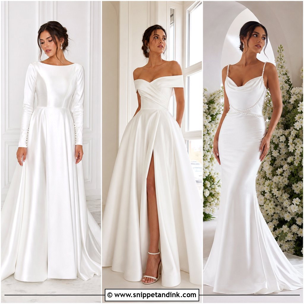 30 Satin Wedding Gown Ideas