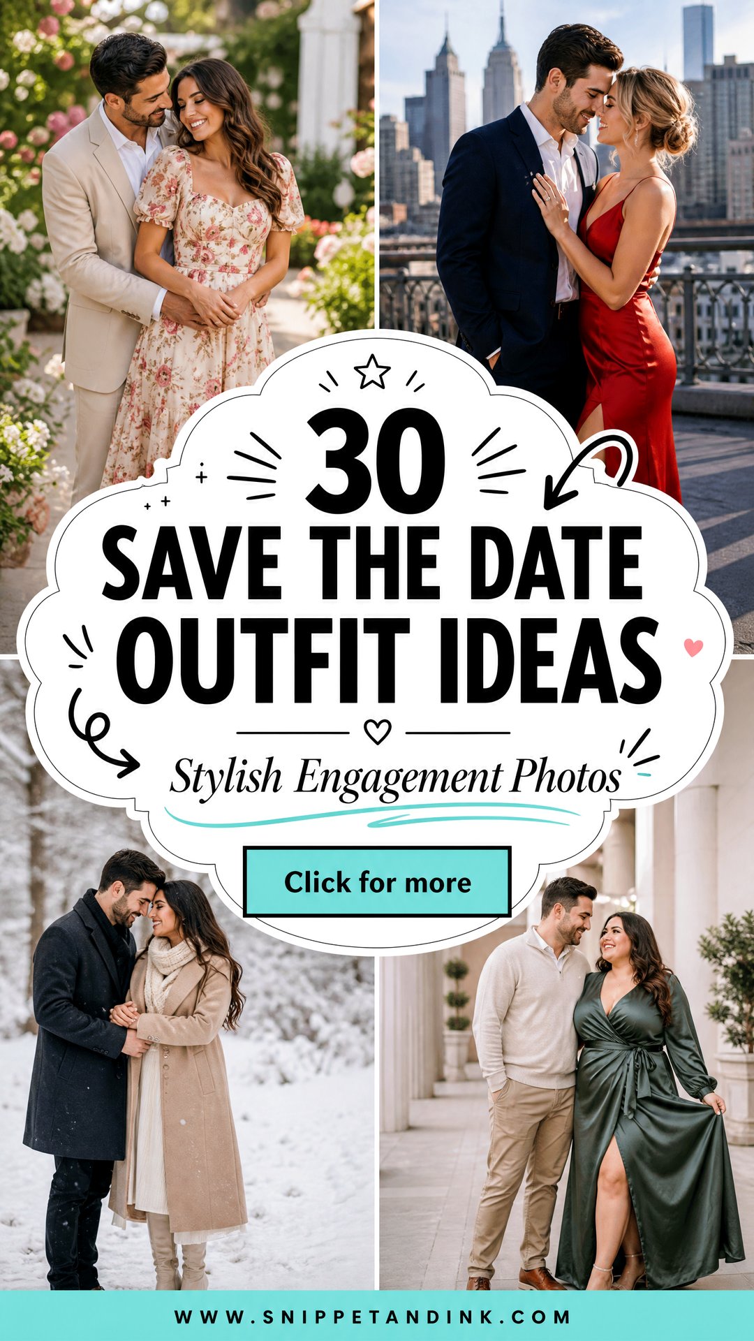 30 Save the Date Outfit Ideas for Stylish Engagement Photos - 30 Save the Date Outfit Ideas for Stylish Engagement Photos