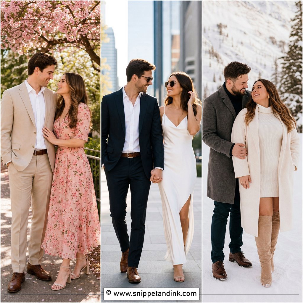 30 Save the Date Outfit Ideas for Stylish Engagement Photos