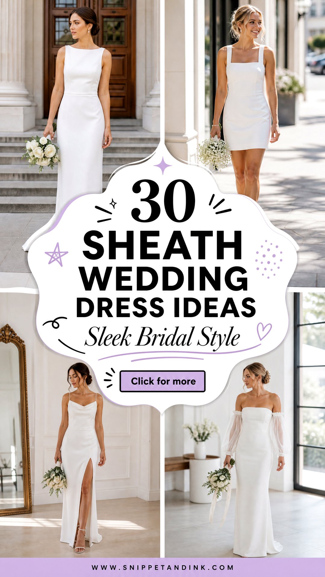30 Sheath Wedding Dress Ideas For Sleek Bridal Style Today - 30 Sheath Wedding Dress Ideas For Sleek Bridal Style Today