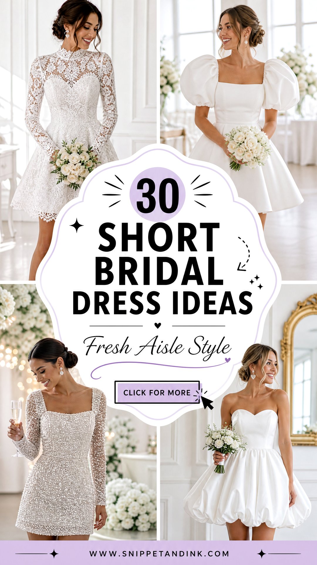 30 Short Bridal Dress Ideas for a Fresh Modern Aisle Look - 30 Short Bridal Dress Ideas for a Fresh, Modern Aisle Look