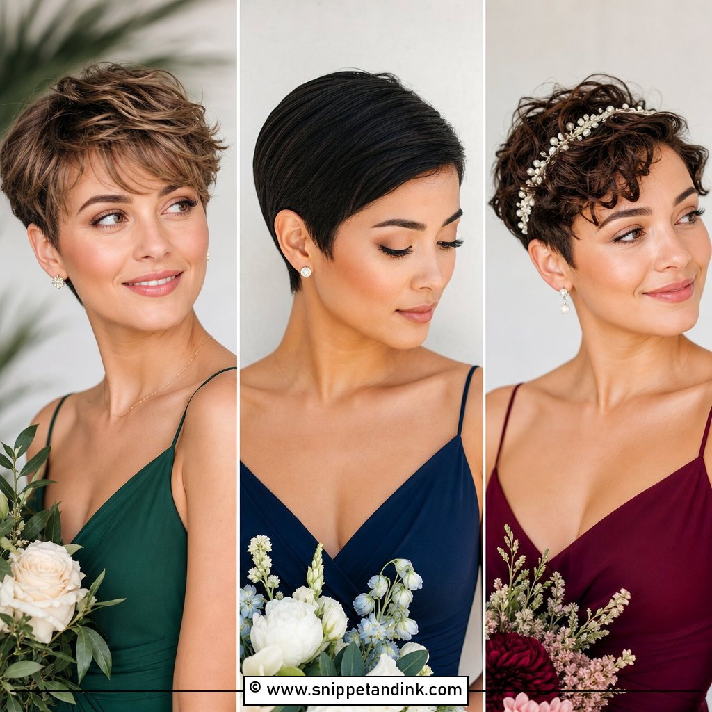 30 Short Hair Bridesmaid Hairstyles for Chic Wedding Parties