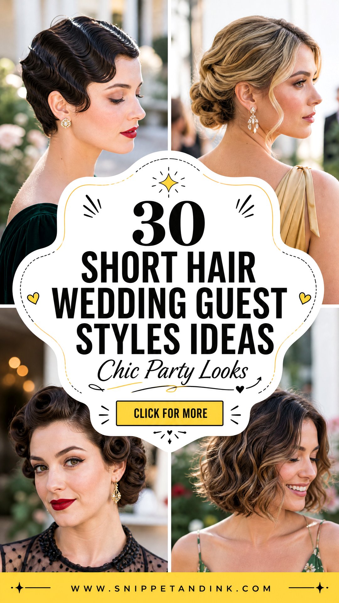 30 Short Hair Wedding Guest Styles for Chic Party Looks - 30 Short Hair Wedding Guest Styles for Chic Party Looks
