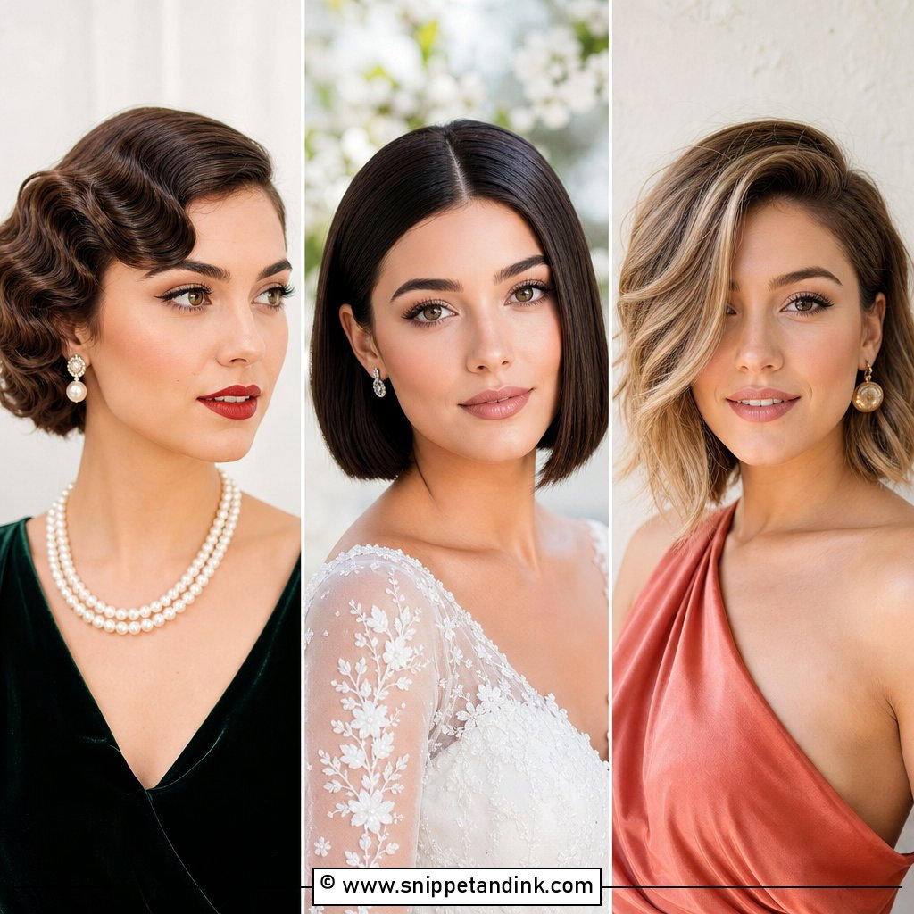 30 Short Hair Wedding Ideas for Chic Brides and Guests