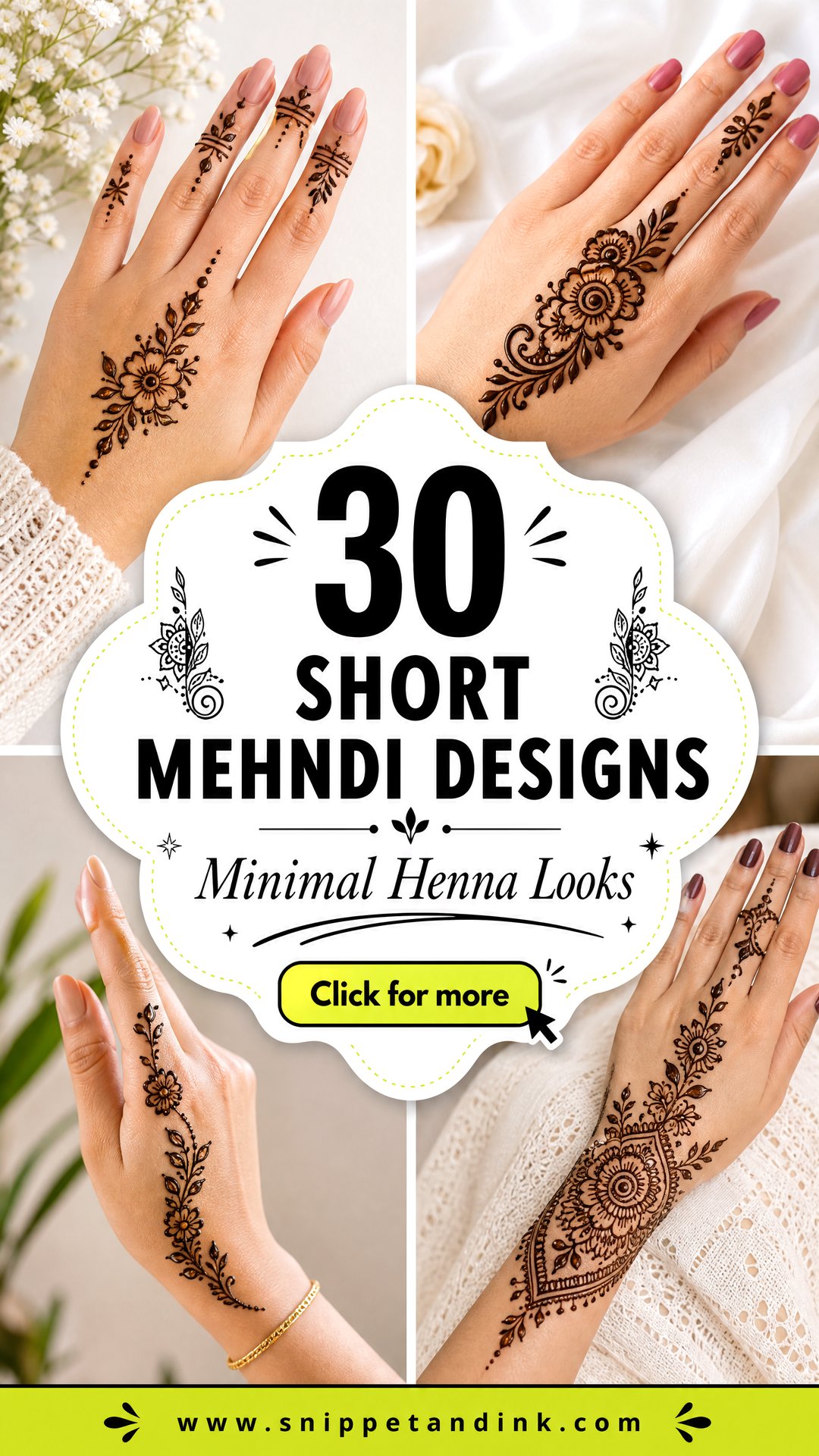 30 Short Mehndi Designs for Minimal Elegant Henna Looks - 30 Short Mehndi Designs for Minimal, Elegant Henna Looks