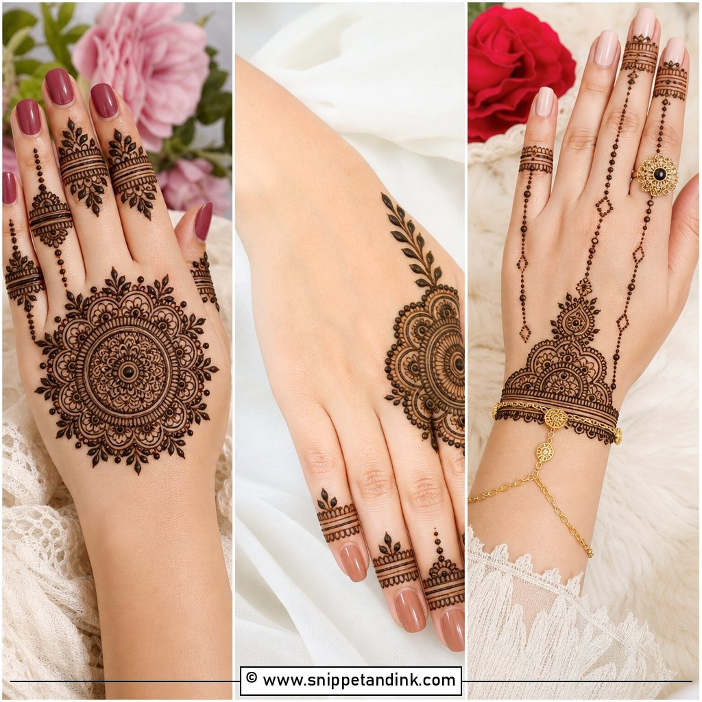 30 Simple Back Hand Mehndi Design Ideas for Elegant Looks