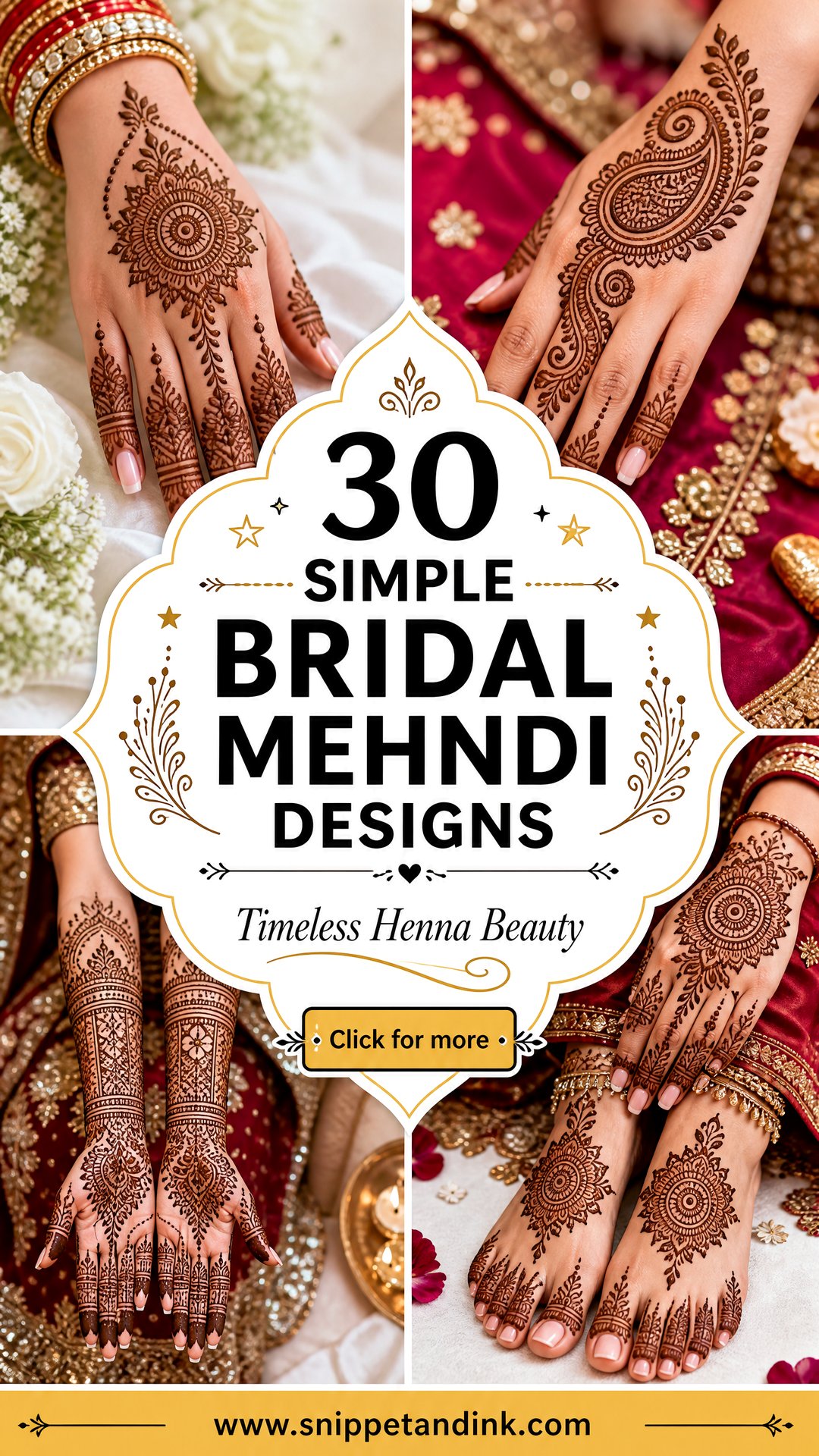 30 Simple Bridal Mehndi Designs for Timeless Wedding Beauty - 30 Simple Bridal Mehndi Designs for Timeless Wedding Beauty