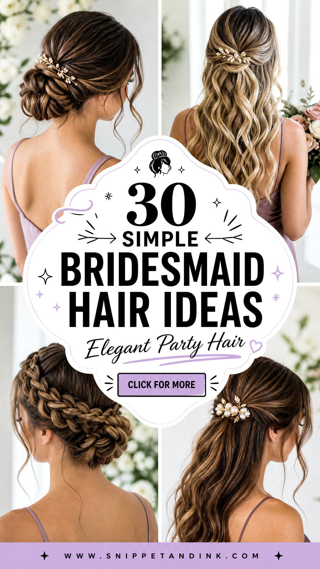 30 Simple Bridesmaid Hair Ideas for Elegant Wedding Parties - 30 Simple Bridesmaid Hair Ideas for Elegant Wedding Parties