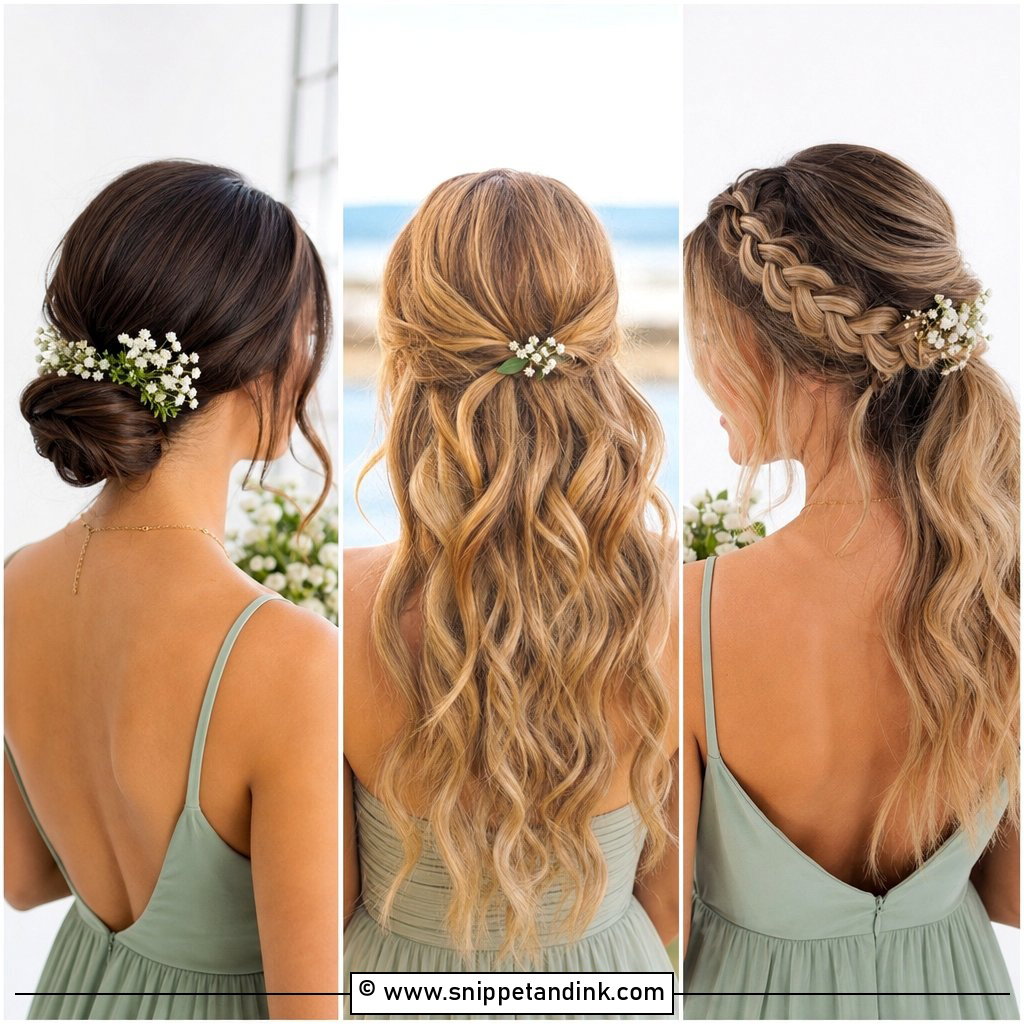30 Simple Bridesmaid Hair Ideas for Elegant Wedding Parties