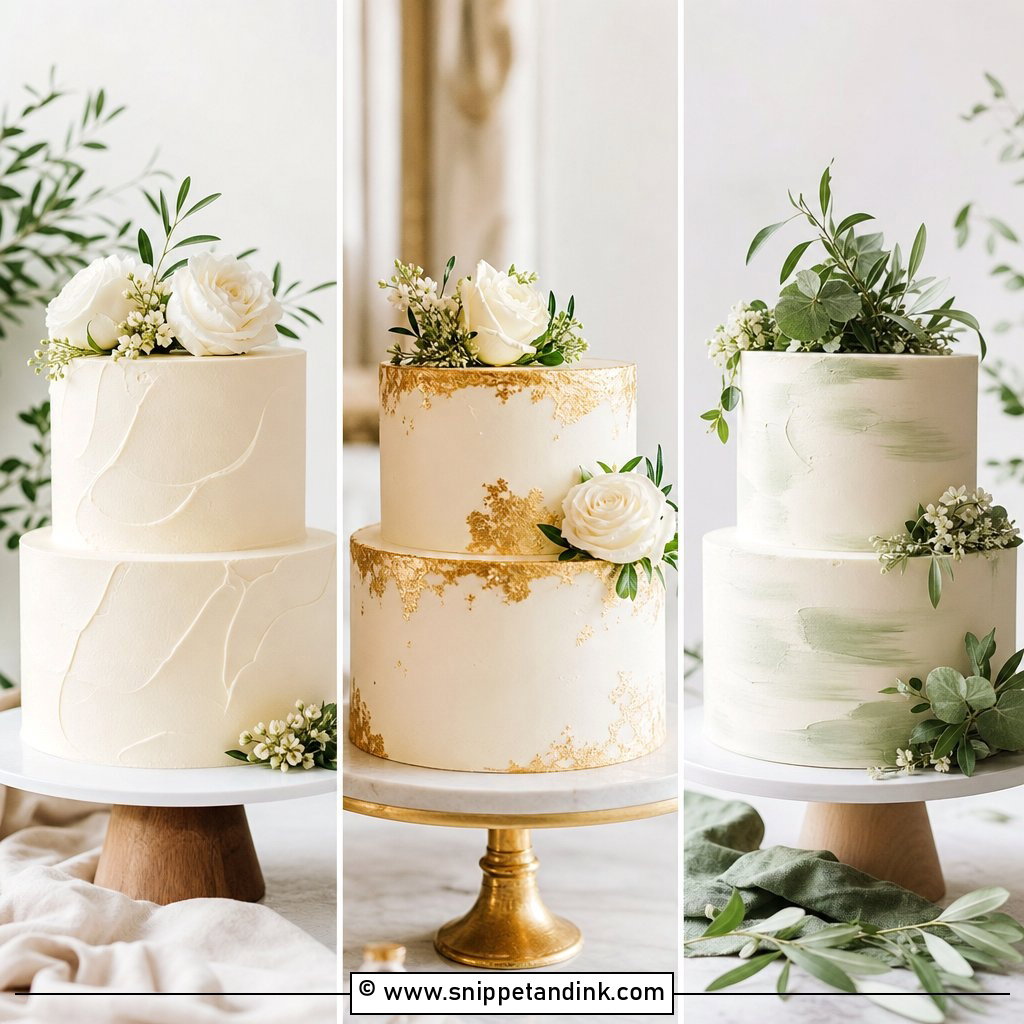 30 Simple Buttercream Two Tier Wedding Cake Ideas to Love