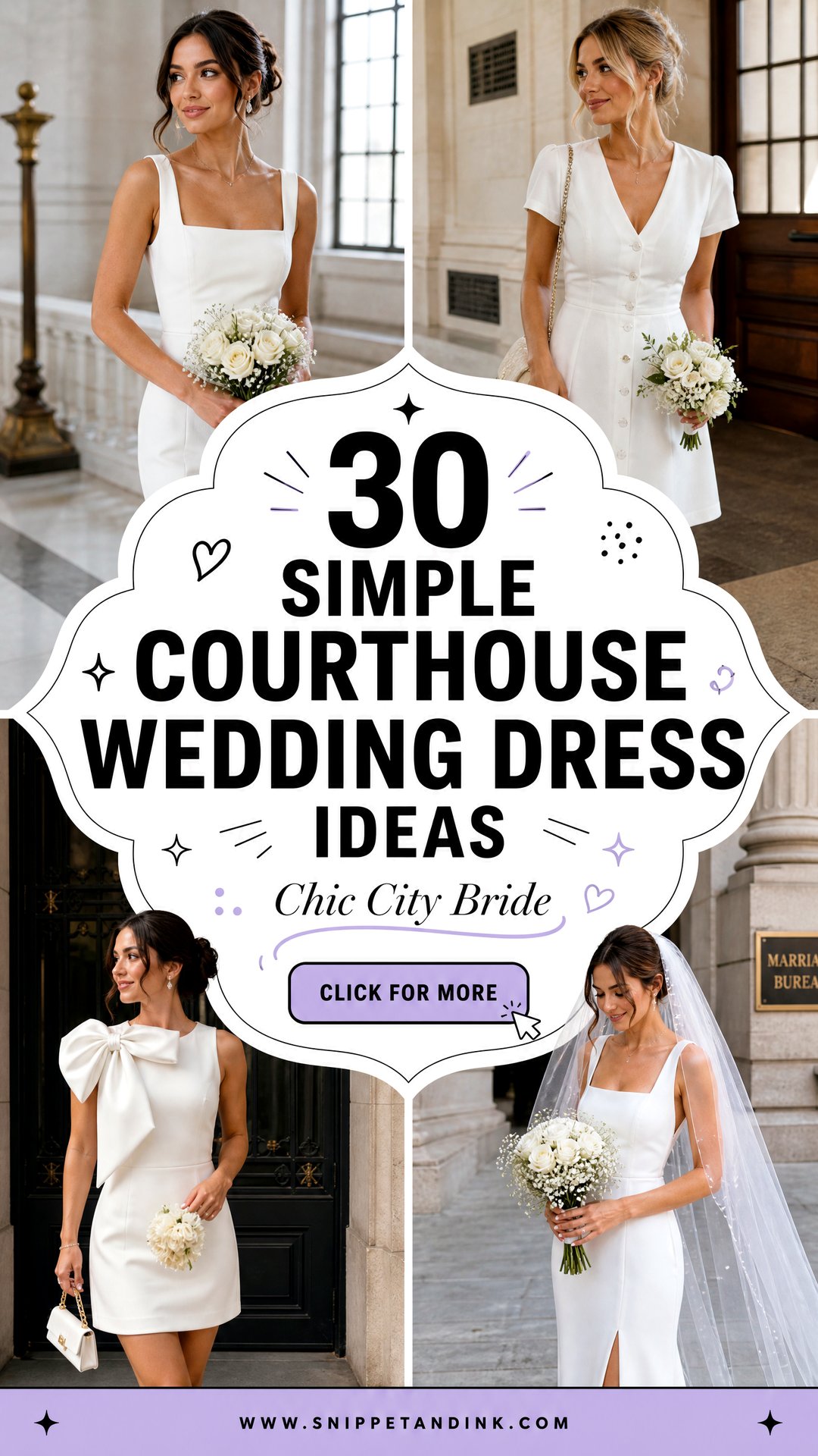 30 Simple Courthouse Wedding Dress Ideas for Chic Brides - 30 Simple Courthouse Wedding Dress Ideas for Chic Brides