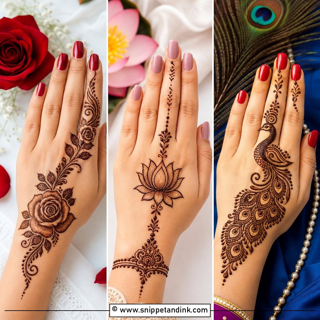 30 Simple Easy Back Hand Mehndi Design Ideas for Beginners