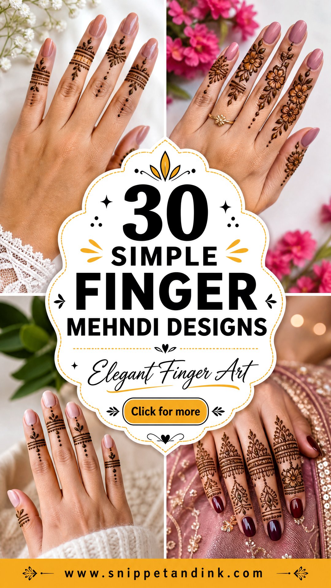 30 Simple Finger Mehndi Designs for Elegant Hands This Season - 30 Simple Finger Mehndi Designs for Elegant Hands This Season