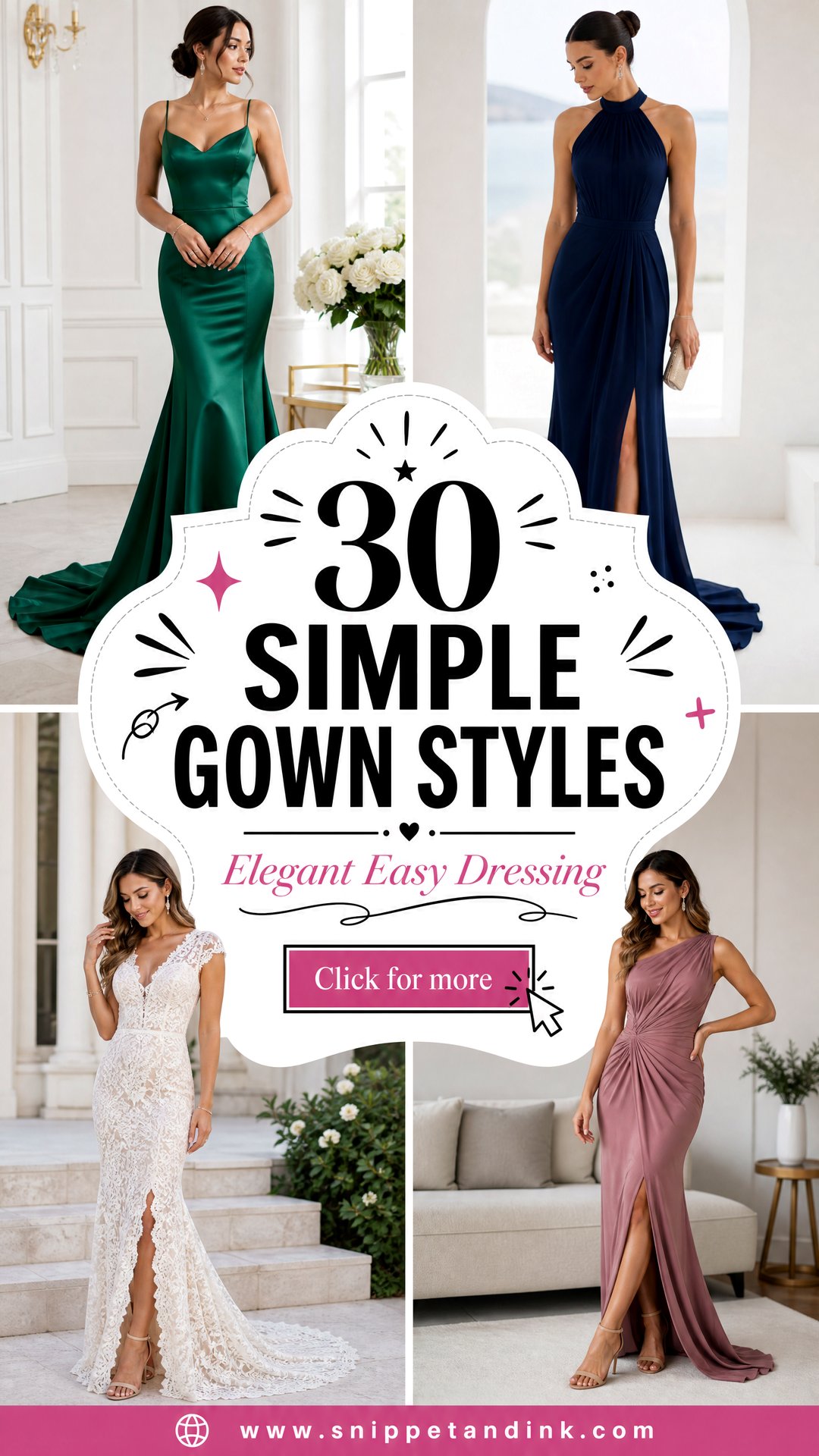 30 Simple Gown Styles For Elegant Easy Dressing Tonight - 30 Simple Gown Styles For Elegant, Easy Dressing Tonight
