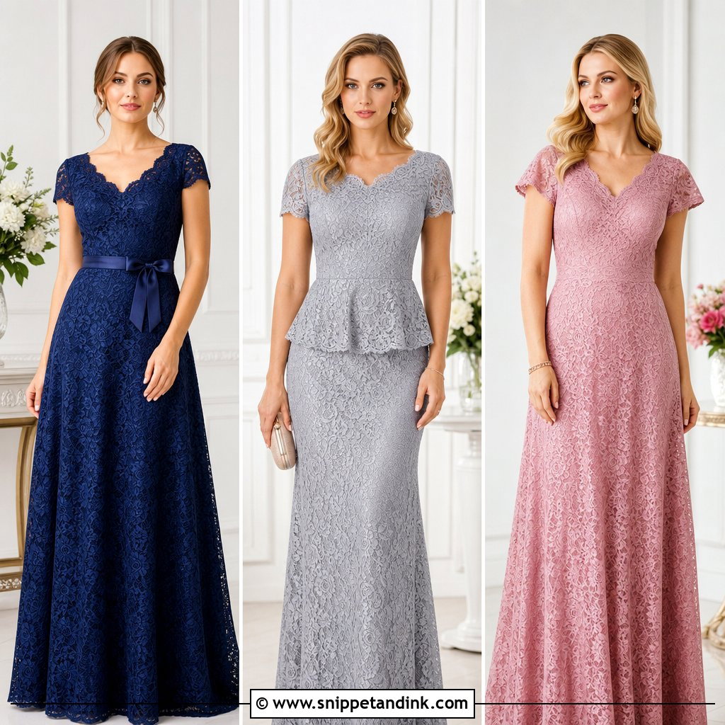30 Simple Lace Gown Styles