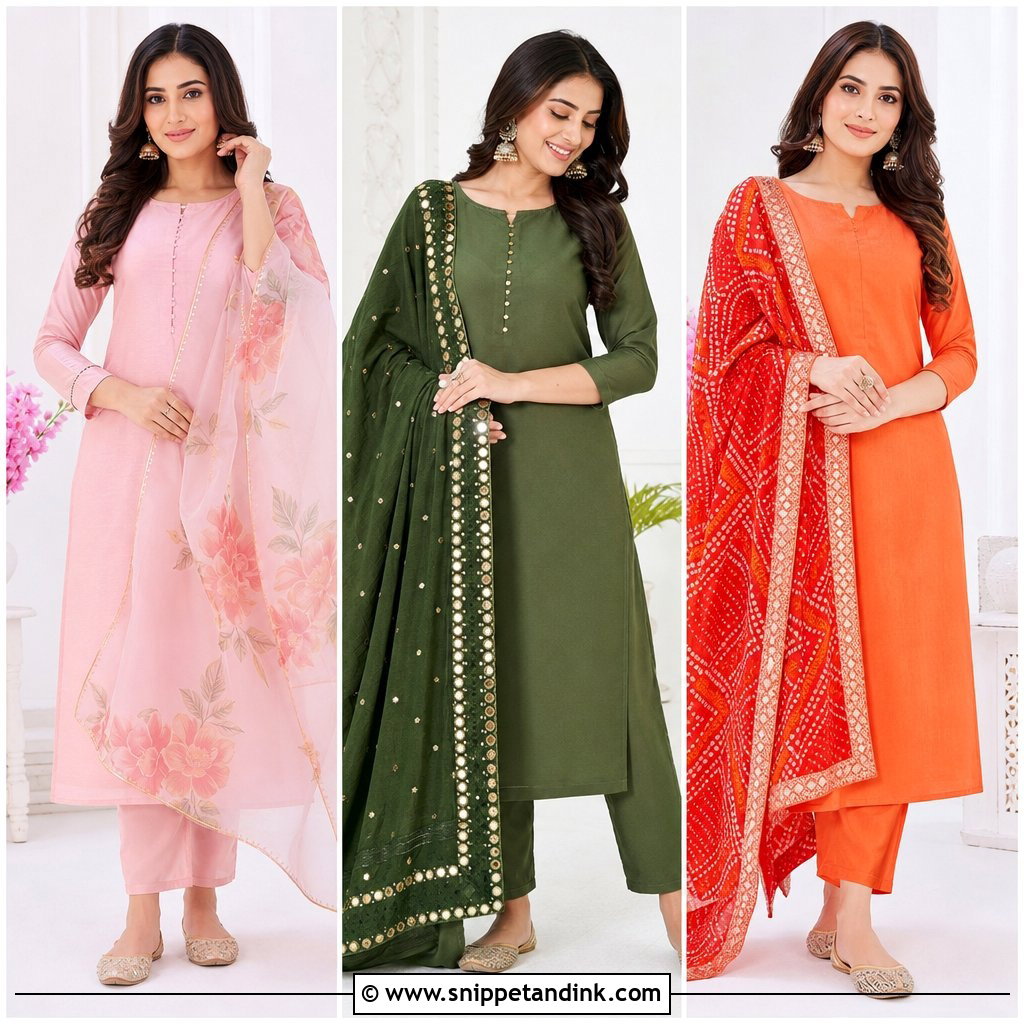 30 Simple Suit with Heavy Dupatta Ideas
