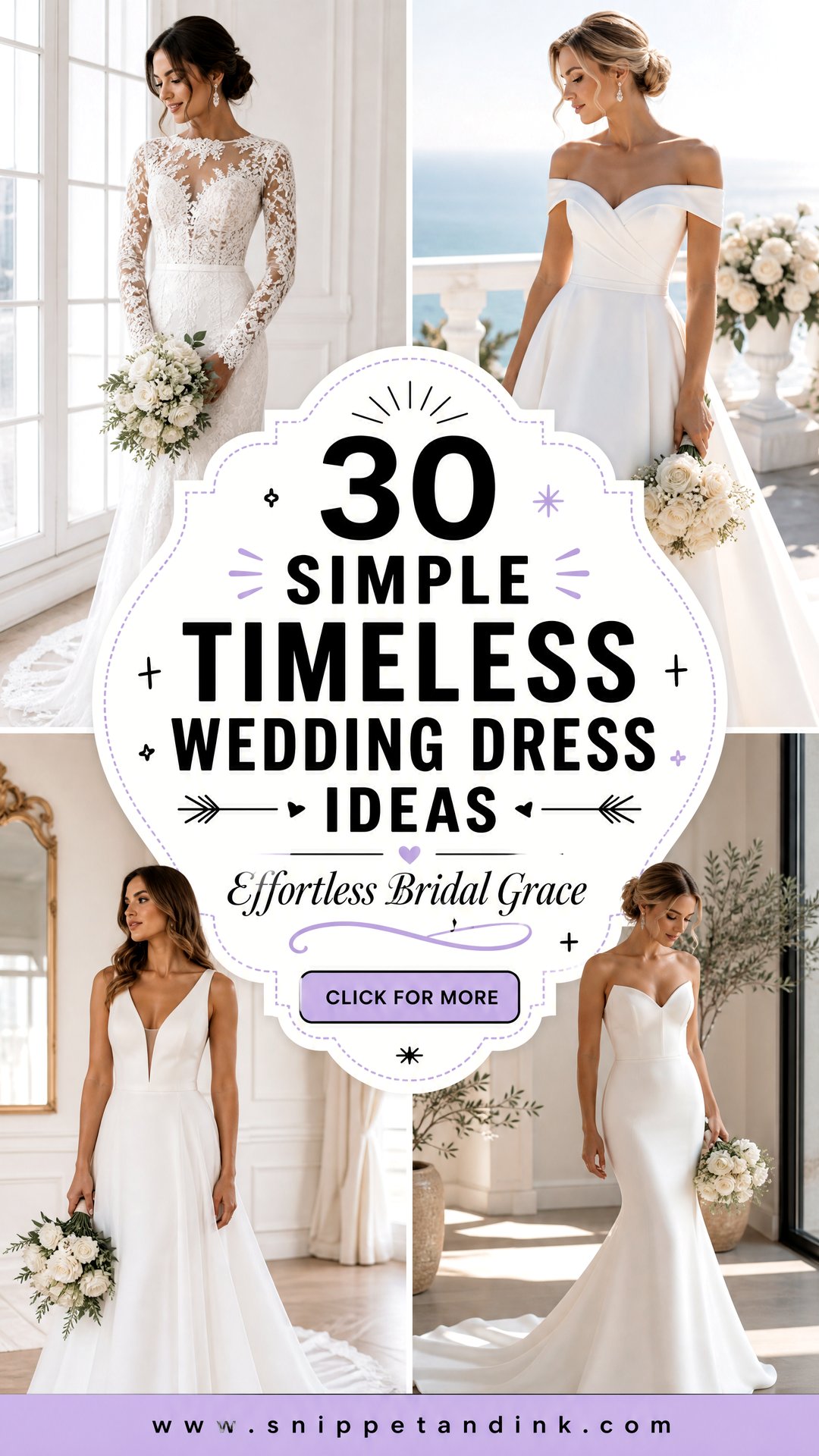 30 Simple Timeless Wedding Dress Ideas For Effortless Brides - 30 Simple Timeless Wedding Dress Ideas For Effortless Brides