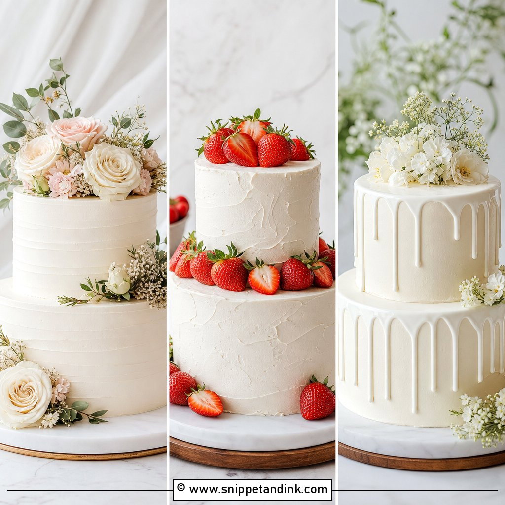 30 Simple Two Tiered Wedding Cakes for Classic Celebrations