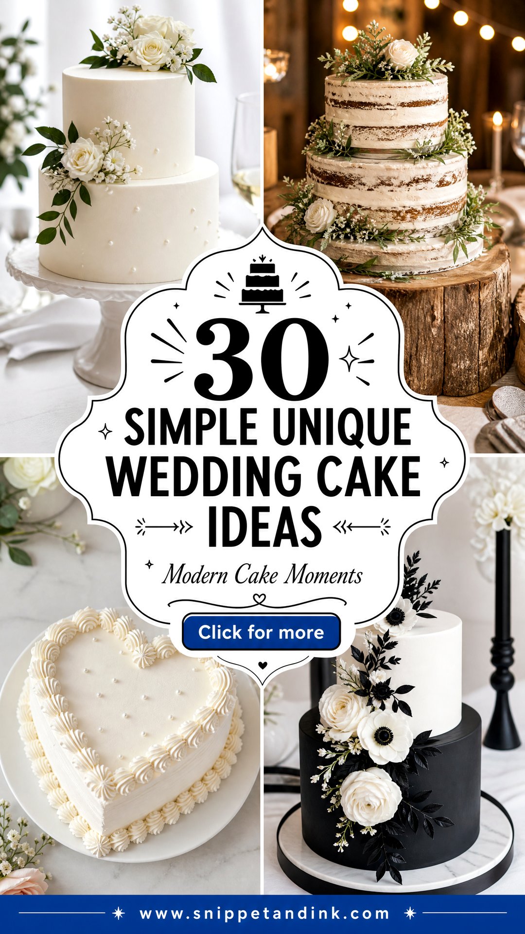 30 Simple Unique Wedding Cake Ideas for Modern Couples - 30 Simple Unique Wedding Cake Ideas for Modern Couples