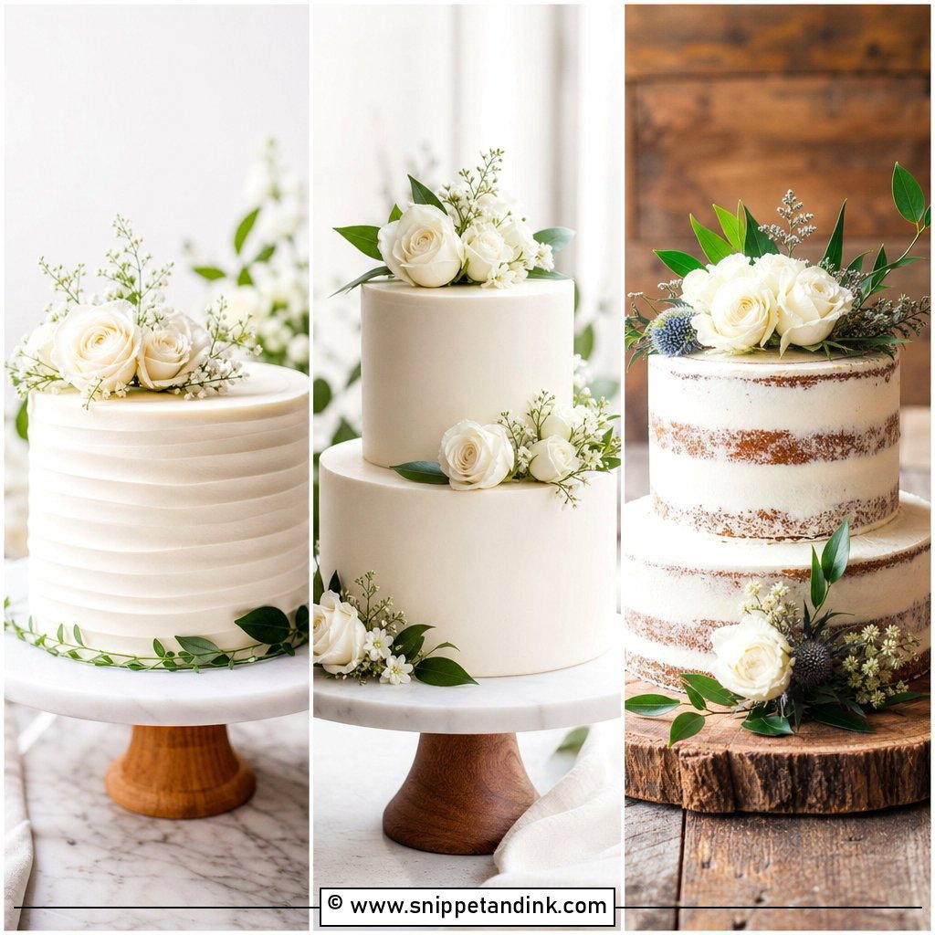 30 Simple Wedding Cake Ideas for Chic Minimalist Brides