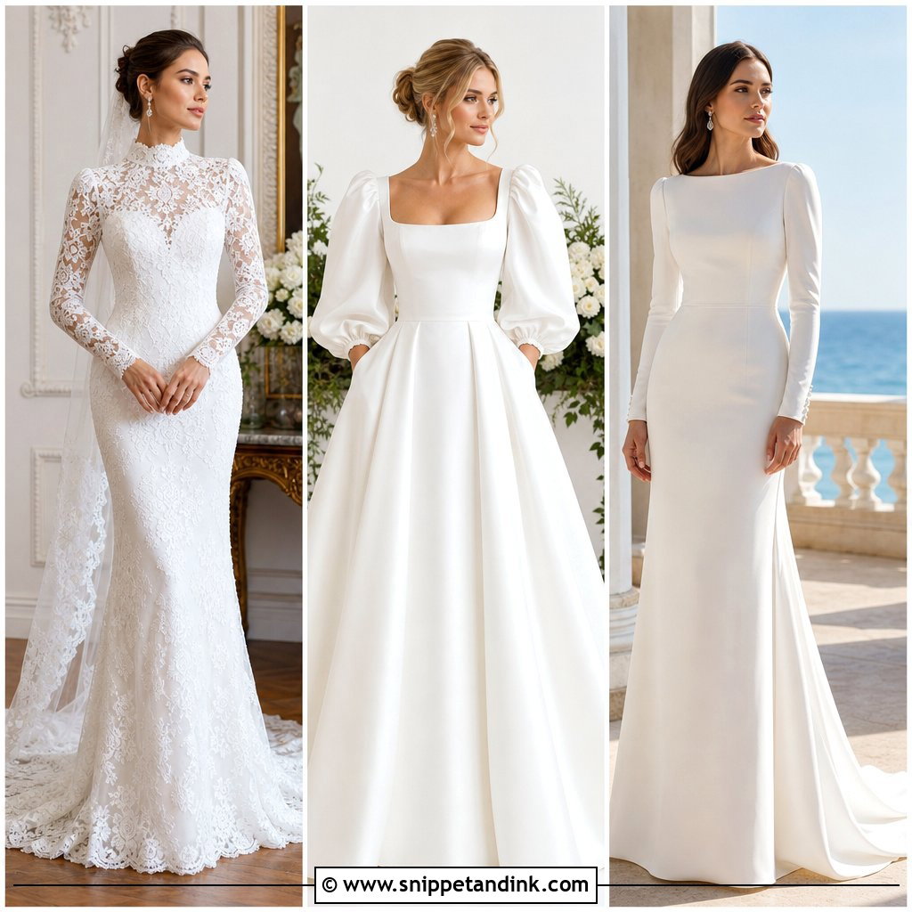 30 Simple Wedding Dress with Sleeves