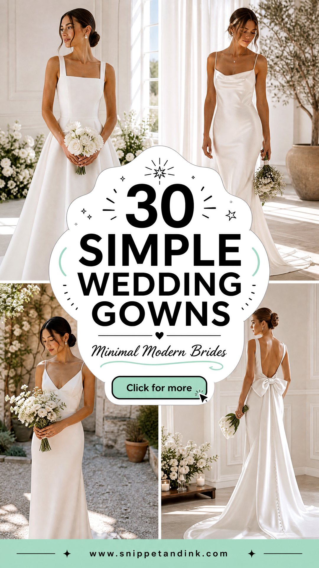 30 Simple Wedding Gowns For Minimal Modern Brides Today - 30 Simple Wedding Gowns For Minimal, Modern Brides Today
