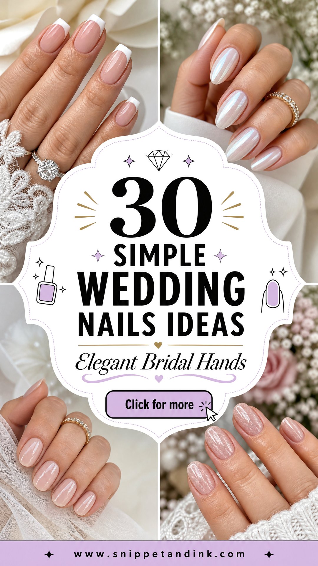 30 Simple Wedding Nails for Bride Elegant Looks to Love - 30 Simple Wedding Nails for Bride: Elegant Looks to Love