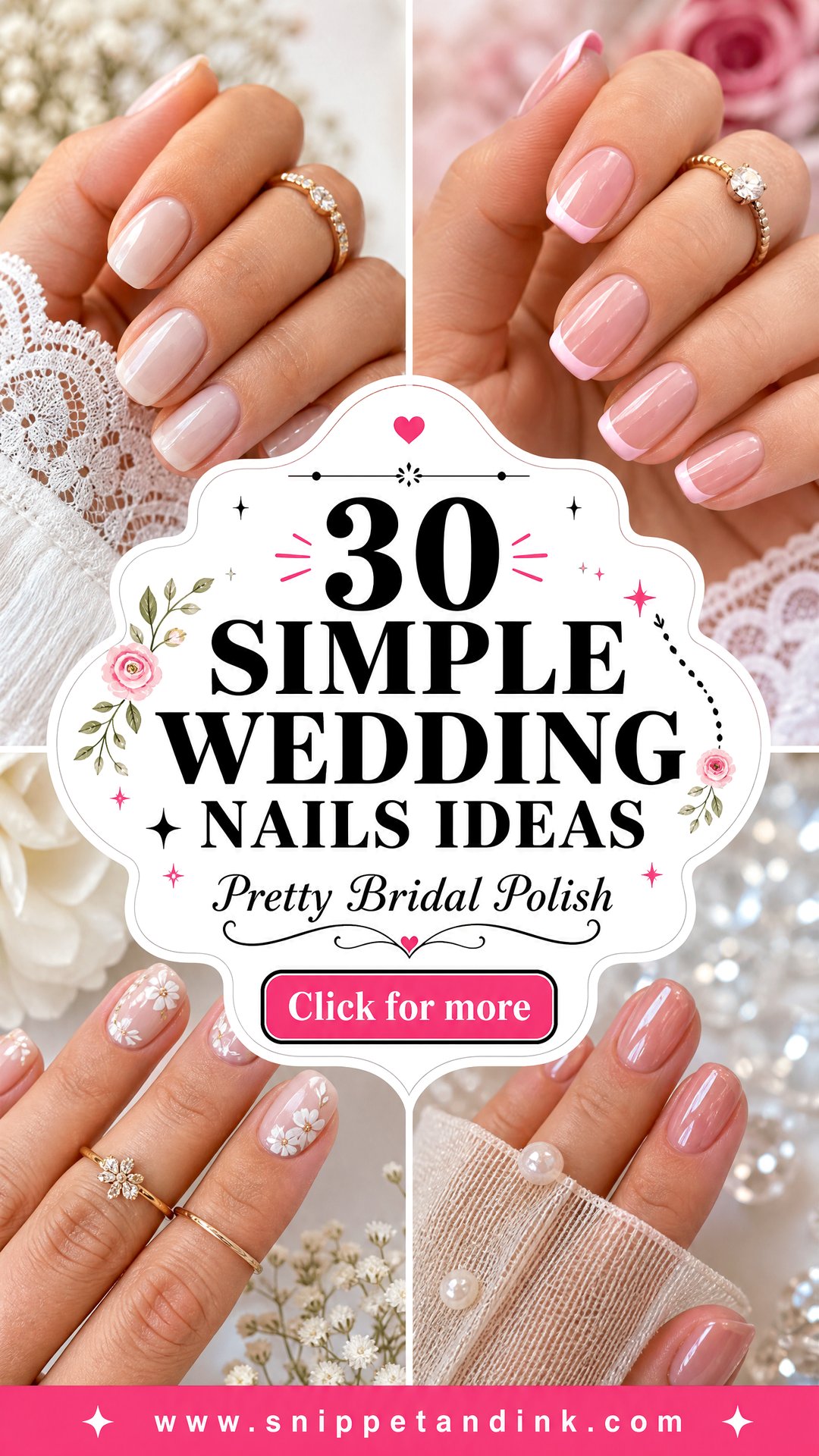 30 Simple Wedding Nails for Effortless Bridal Beauty Now - 30 Simple Wedding Nails for Effortless Bridal Beauty Now