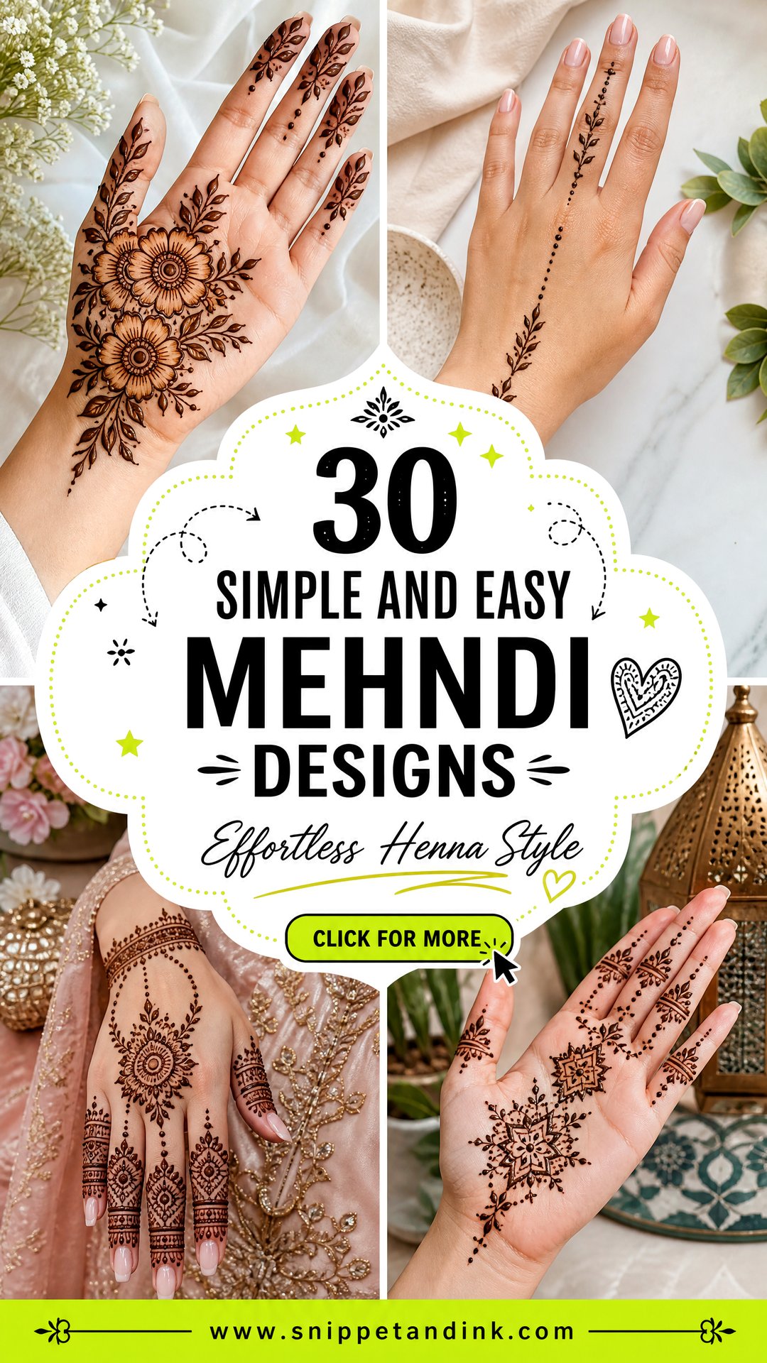 30 Simple and Easy Mehndi Designs for Effortless Style - 30 Simple and Easy Mehndi Designs for Effortless Style
