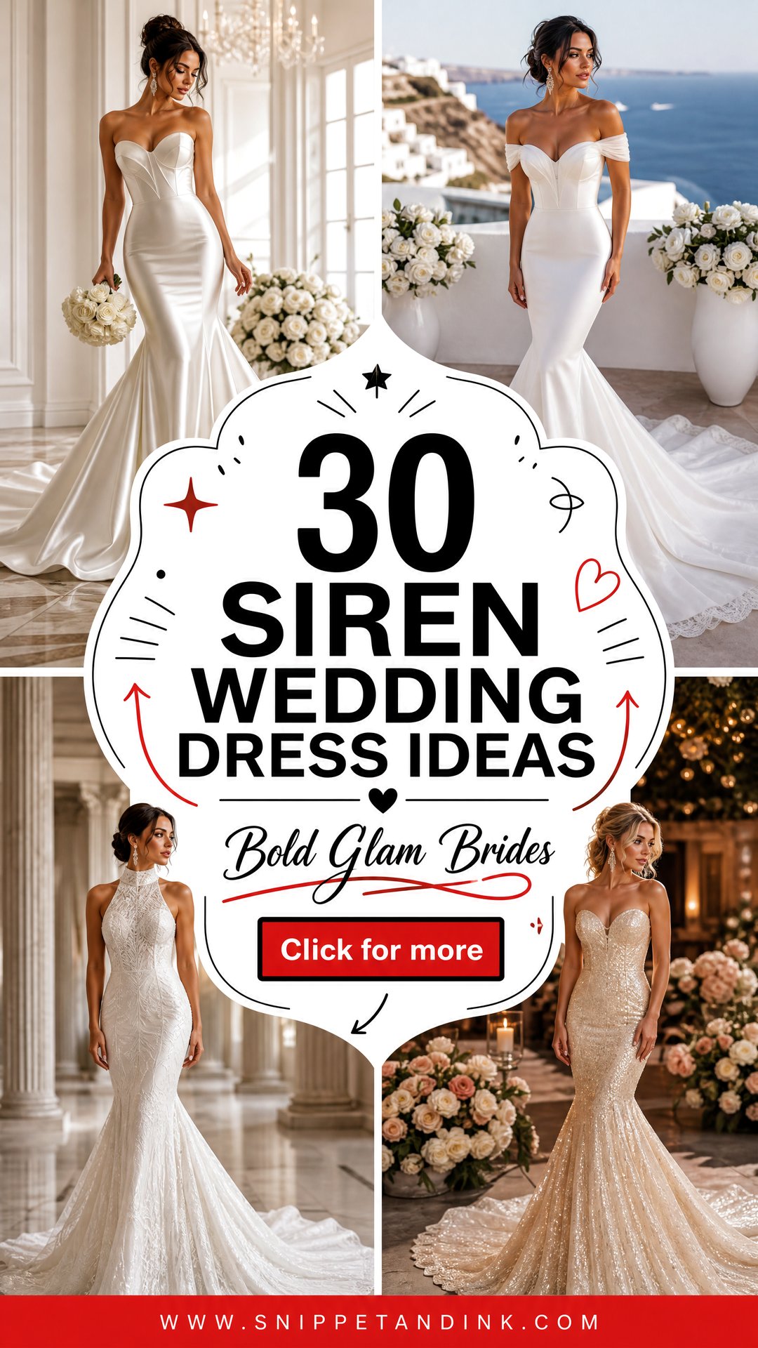 30 Siren Wedding Dress Ideas for Bold Glamorous Brides - 30 Siren Wedding Dress Ideas for Bold, Glamorous Brides