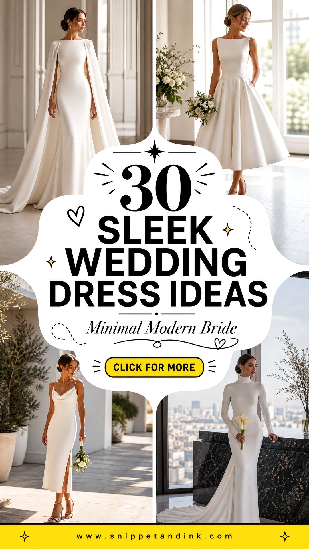 30 Sleek Wedding Dress Ideas for Minimalist Modern Brides - 30 Sleek Wedding Dress Ideas for Minimalist Modern Brides