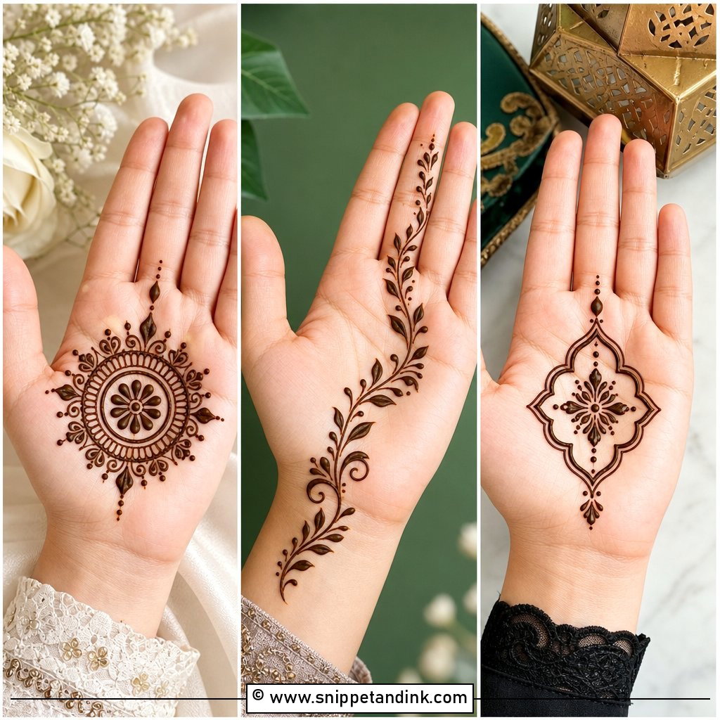 30 Small Palm Mehndi Designs for Pretty Minimal Hands Now