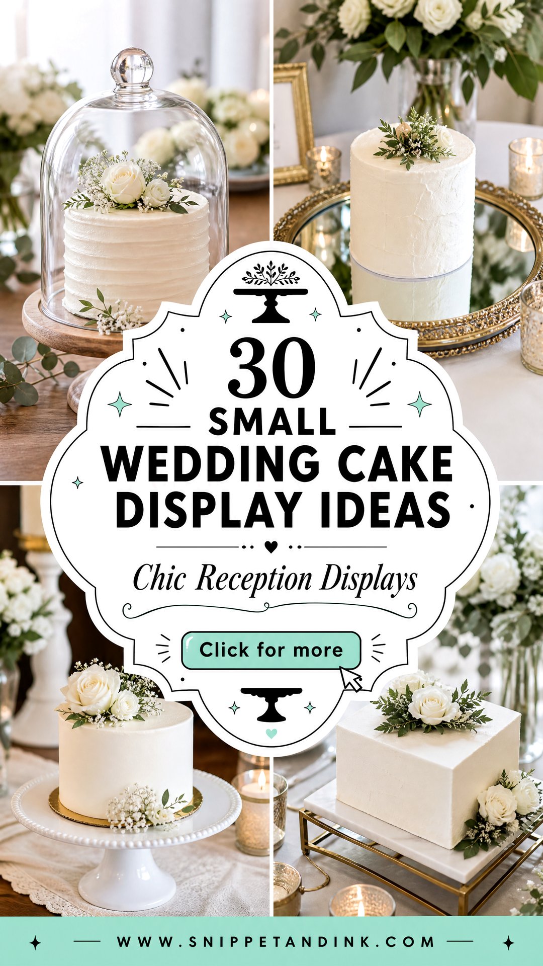 30 Small Wedding Cake Display Ideas for Chic Receptions - 30 Small Wedding Cake Display Ideas for Chic Receptions