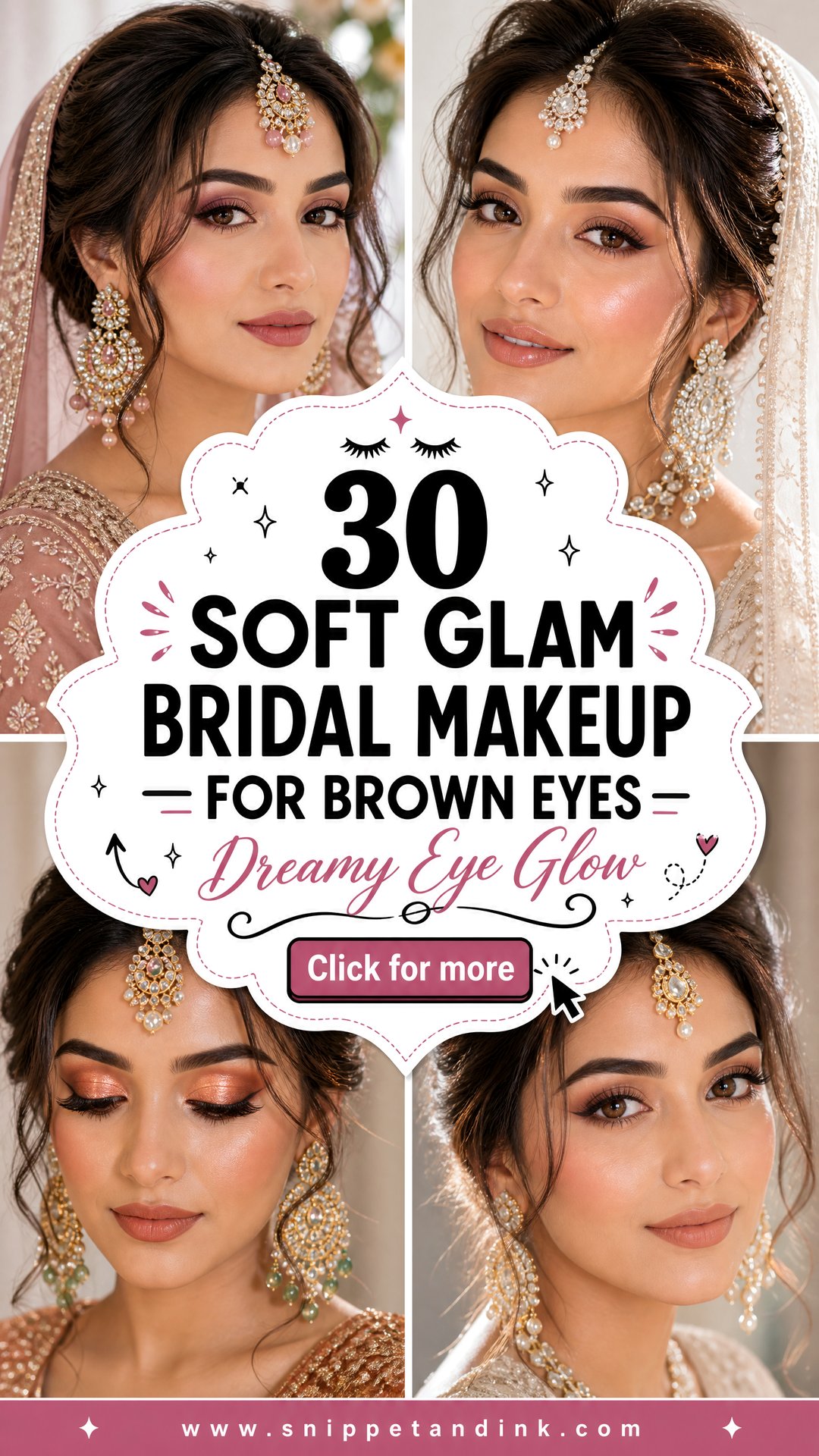 30 Soft Glam Bridal Makeup for Brown Eyes Dreamy Looks - 30 Soft Glam Bridal Makeup for Brown Eyes: Dreamy Looks