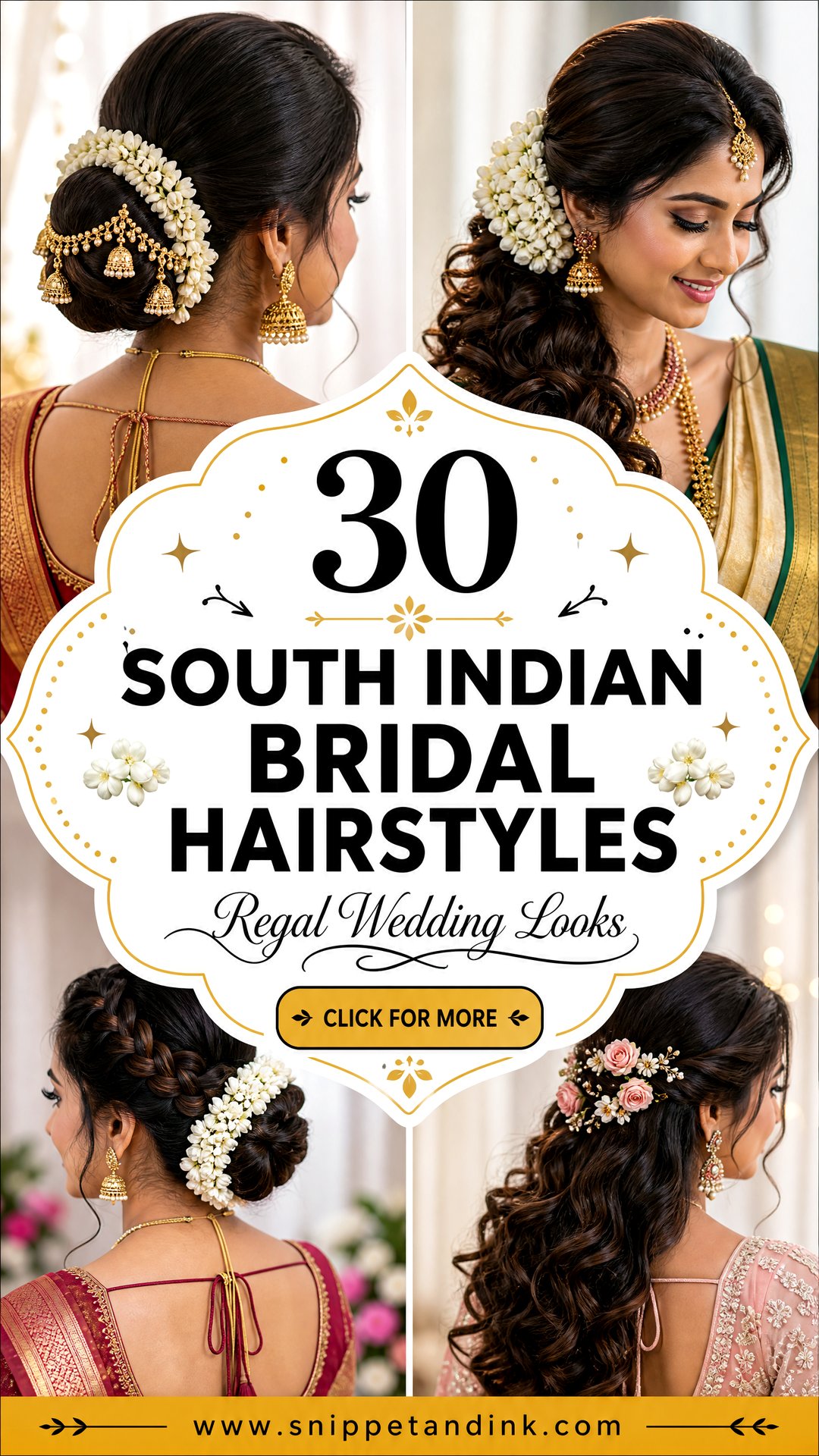 30 South Indian Bridal Hairstyles for Regal Wedding Looks - 30 South Indian Bridal Hairstyles for Regal Wedding Looks