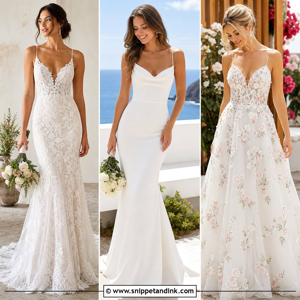 30 Spaghetti Strap Wedding Dress Ideas