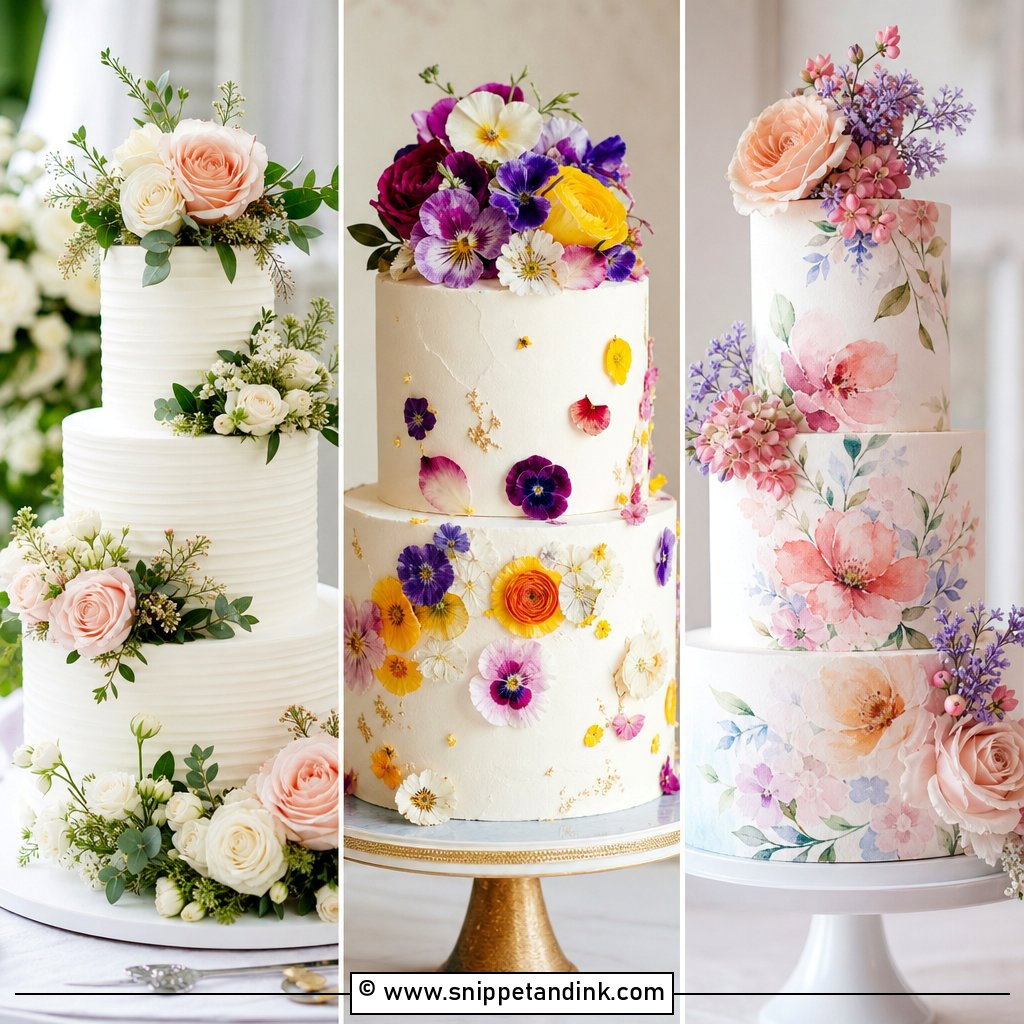 30 Spring Flowers Wedding Cake Ideas for Fresh Bridal Style