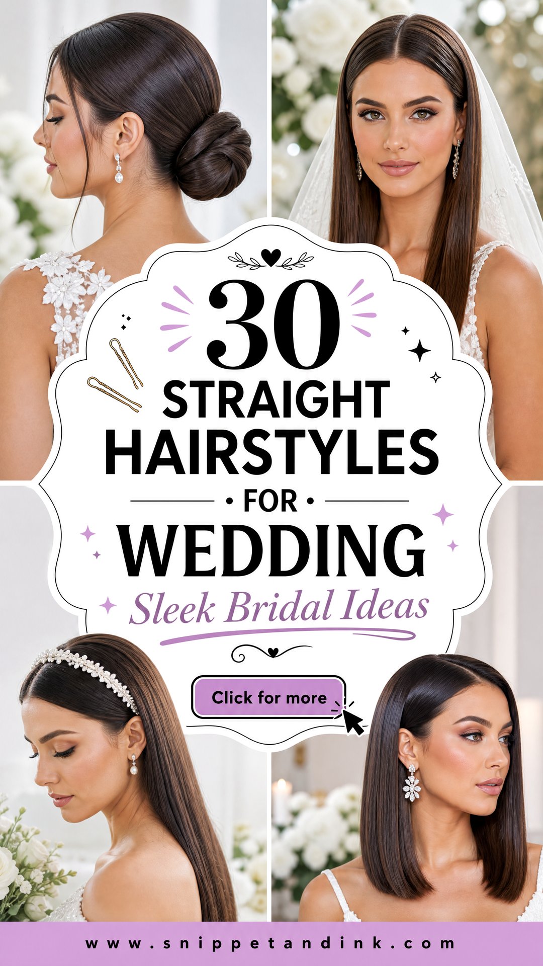 30 Straight Hairstyles for Wedding Sleek Bridal Ideas 2026 - 30 Straight Hairstyles for Wedding: Sleek Bridal Ideas 2026