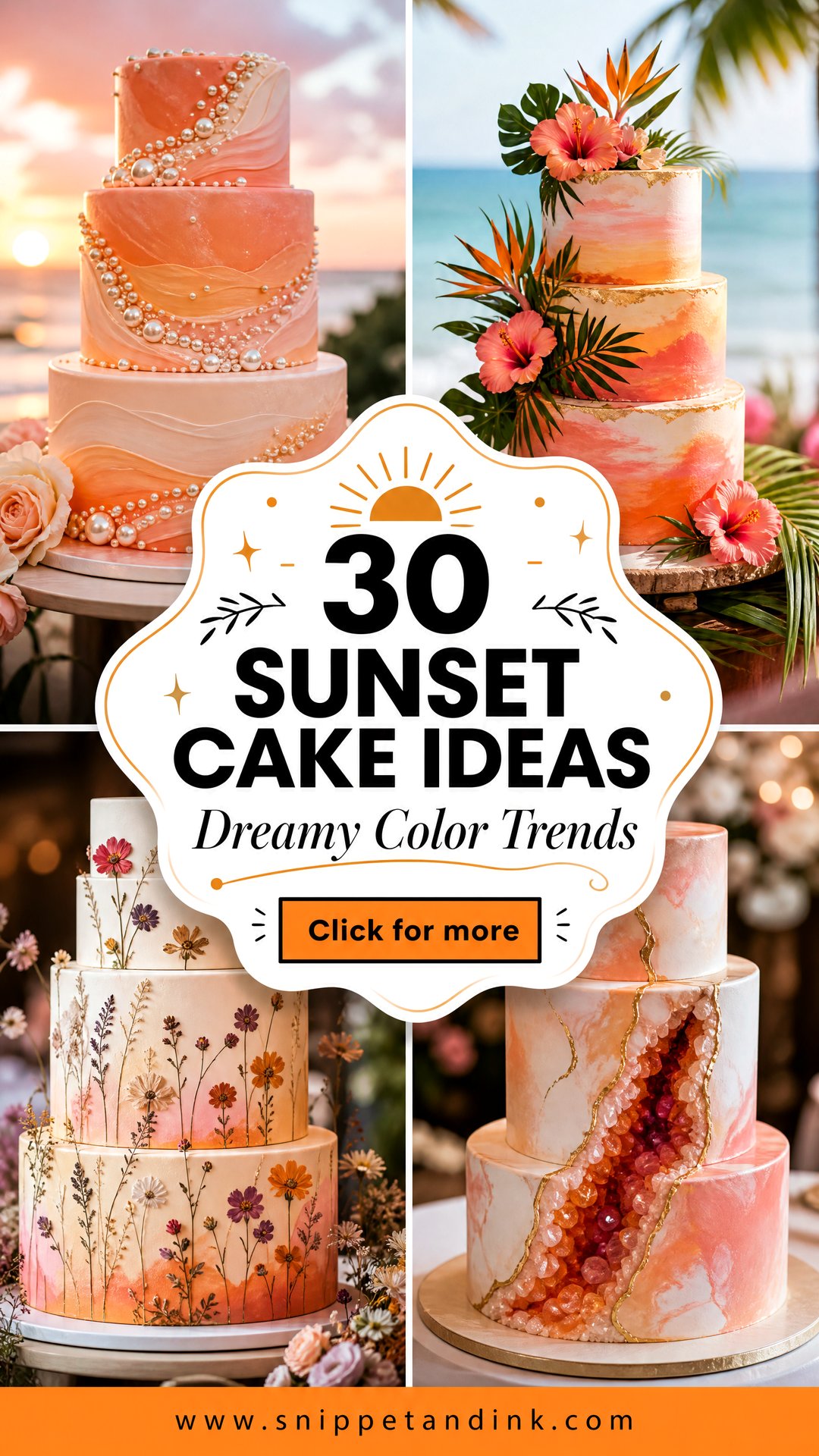 30 Sunset Cake Ideas for Wedding Dreamy Color Trends 2026 - 30 Sunset Cake Ideas for Wedding: Dreamy Color Trends 2026