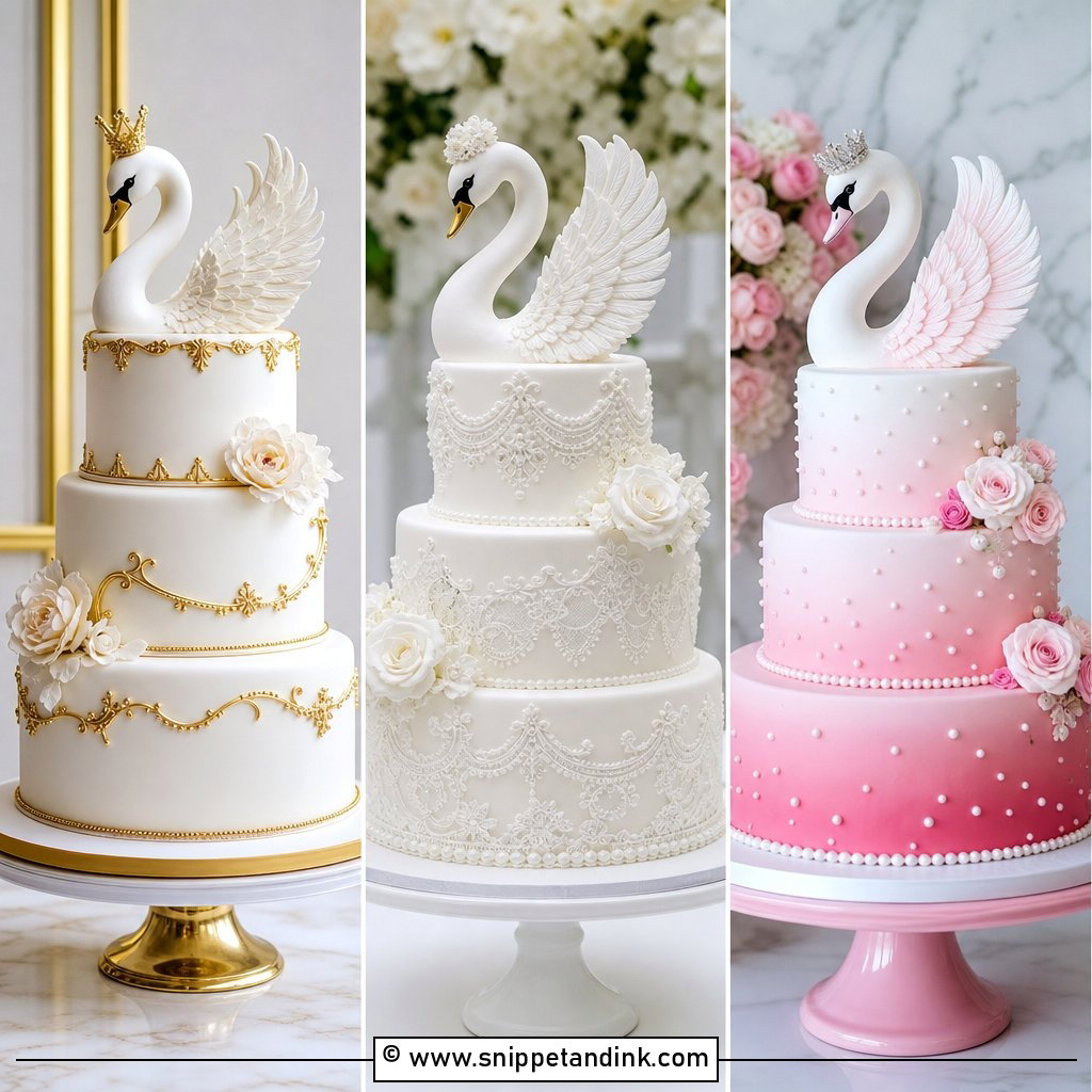30 Swan Cake Ideas for Wedding With Dreamy Fairytale Charm